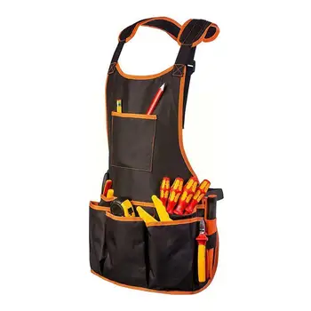 Фартук для хранения нескольких инструментов, Рюкзак для инструментов, рабочая сумка с 16 карманами, сумка для инструментов, Садоводство, ремесло, Механика, ткань Оксфорд для хранения инструментов H5W5