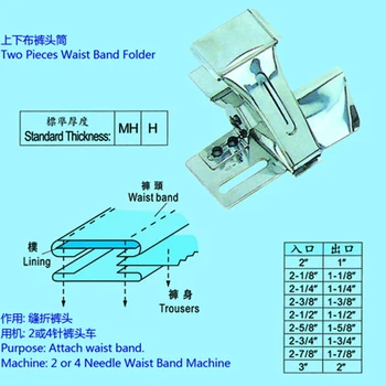 Папка на поясной ленте DY437 из двух частей, совместимая с папкой для швейной машинки KANSAI Special/заменяющая ее на специальную 2-или 4-игольчатую папку для швейной машинки