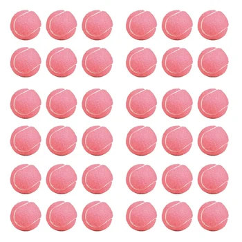 24 шт. в упаковке, розовые теннисные мячи, износостойкие эластичные тренировочные мячи 66 мм, теннисный мяч для начинающих для клуба