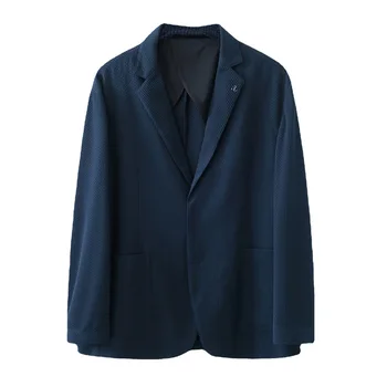 5932-2023 Осенне-зимний новый продукт, мужской костюм, деловой, повседневный, простой, в сетку, однобортный, западный жакет, мужское верхнее пальто
