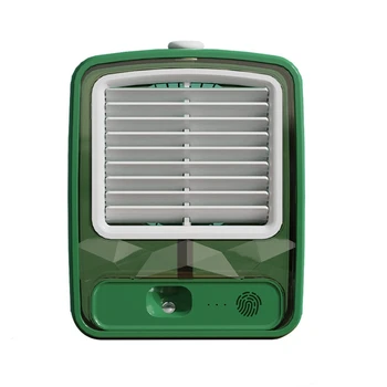Небольшой настольный вентилятор с распылителем тумана, светодиодный ночник, USB-аккумуляторный вентилятор для запотевания воды, Портативный настольный вентилятор охлаждения