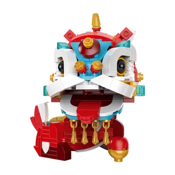 Анимационный персонаж лев koi Kylin PI Xiu древний бог зверь головоломки строительные игрушки DIY подарочные украшения детские игрушки