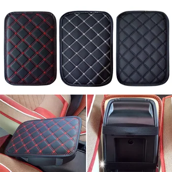 Универсальная накладка на подлокотник автомобиля, коробка для центральной консоли, Кожаная мягкая подушка, прочный чехол для подушки, защита автомобиля