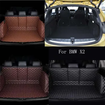 изготовленный на заказ коврик для багажника автомобиля Грузовой лайнер Для BMW X2 2018 2019 2020 2021 автомобильные аксессуары Изготовленный на заказ Водонепроницаемый кожаный коврик для пола