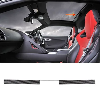Для Jaguar F-TYPE 2013-2022 мягкий автомобильный люк из углеродного волокна, ручка солнцезащитного козырька, декоративная наклейка, аксессуары для модификации интерьера