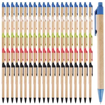 Шариковая ручка из ЭКО-переработанной бумаги, 100 шт., Экологически чистая шариковая ручка, школьные принадлежности, подарочная ручка, канцелярские принадлежности