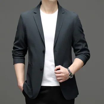 5044-2023 Мужской костюм весенний новый деловой профессиональный мужской костюм, повседневная корейская версия костюма