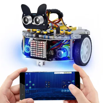 Keyestudio Beetlebot 3 в 1, автомобильный комплект для робота, совместимый с Arduino Nano STEM Education