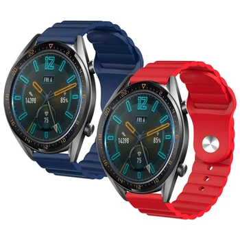 22 мм 20 мм силиконовый ремешок с волнистым рисунком для Galaxy watch 46 мм 42 мм спортивный ремешок для Samsung Gear S3 Huawei watch GT2 Amazfit 47 мм