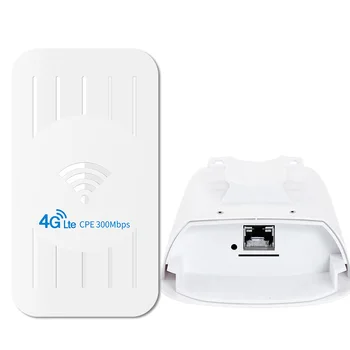 Наружный Wi-Fi маршрутизатор 4G SIM-карта 300 Мбит/с Беспроводной мост CPE/4G маршрутизатор с расширением диапазона 1 км для IP-камеры и 24 В Poe