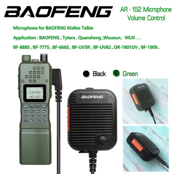 Baofeng AR-152 Тактический Динамик С Регулируемой Громкостью Плечевого Микрофона Для Портативной рации AR152 UV-5R UV-S9 UV-13 PRO 2Pin K