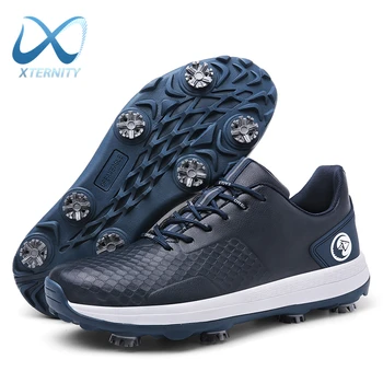 Профессиональная повседневная обувь для гольфа, уличные водонепроницаемые нескользящие кроссовки для гольфа, Мужская роскошная спортивная обувь для игроков в гольф, спортивная обувь для гольфа