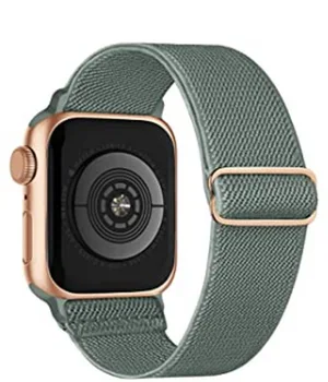 Ремешок-резинка для Apple Watch band 38/40/41/45/44/42 мм, Регулируемый Нейлоновый браслет с сольной петлей iWatch Ultra SE/1/2/3/4/5/6/7