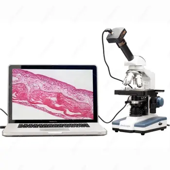 Цифровой Составной микроскоп-AmScope Поставляет 40X-2000X Лабораторный светодиодный Монокулярный Цифровой Составной Микроскоп с 3D Сценой + 9-мегапиксельная камера