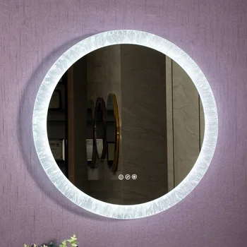 Современное зеркало с подсветкой для домашнего декора, Роскошное настенное зеркало со светодиодной подсветкой