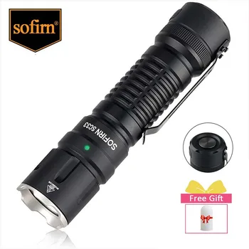 Sofirn SC33 XHP70.Светодиодный фонарик 3 HI, тактический, 5200 лм, мощный, 21700 USB C, перезаряжаемый, с электронным выключателем наружного освещения