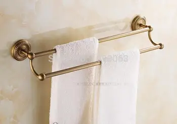 Антикварная медная вешалка для полотенец Бар Континентальная полка для ванной комнаты Аксессуары Классическое ретро