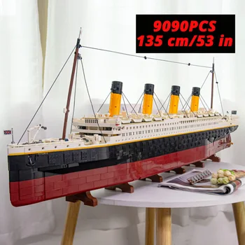 В НАЛИЧИИ Креативный Корабль Титаник Строительные Блоки Модель Сборки MOC Кирпичная Лодка 9090 шт. Подходят 10294 Aldult Игрушка В Подарок