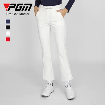 Женские брюки для гольфа PGM, слегка укороченные брюки с дизайном реглан, приталенные, повседневные и универсальные