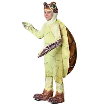 Детский костюм морской черепахи, Океаническое животное, Зеленый Челония Мидас, Косплей, костюм на Хэллоуин для детей, Карнавальный костюм для вечеринки