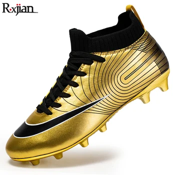 R.XJIAN, профессиональная футбольная обувь Унисекс, футбольные бутсы TF/FG, уличные противоскользящие Травяные бутсы, Футбольные кроссовки, размер 30-49