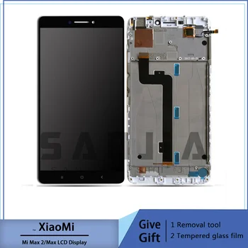 Tela de lcd original para xiaomi mi max 2, tela sensível ao toque digitalizada para substituição em telefone de 6.44 polegadas x