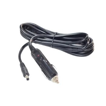 кабель питания автомобильного зарядного устройства 3 м 1,5 мм2 от прикуривателя к штекеру постоянного тока 5,5* 2,5 мм, большой ток 15А