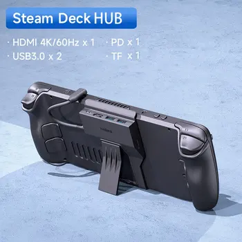 Игровая консоль Steam Deck, концентратор USB Type C, 4K 60Hz, HDMI RJ45, 1000M PD, 60 Вт, переключатель быстрой зарядки, подставка для док-станции