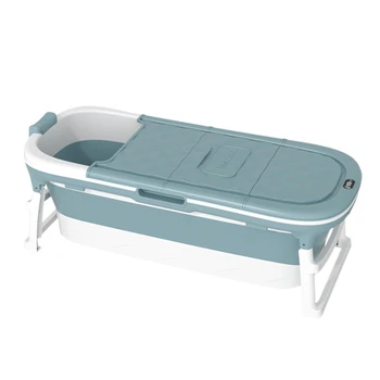 Портативные пластиковые ванны для домашнего ухода Длиной 1 м 52 Складная ванна с крышкой Термометр