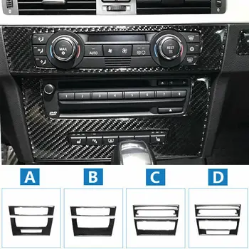 Наклейка для внутренней консоли автомобиля из углеродного волокна, подходит для BMW E90 E92 E93 2005-2012