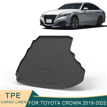 Для Toyota Crown (s220) 2019-2022 Автомобильный Грузовой Лайнер Всепогодный TPE Нескользящие Коврики для багажника Водонепроницаемый Лоток Аксессуары для ковров для багажника