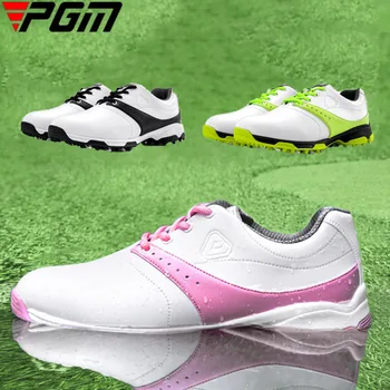 PGM, женские новые водонепроницаемые уличные кроссовки для гольфа, женские нескользящие туфли для гольфа с заклепками, мягкая тренировочная обувь из микрофибры