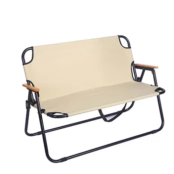 Походный стул для кемпинга Двойной складной стул Алюминиевый прочный с изогнутой спинкой Портативный Удобный и безопасный Для вентиляции