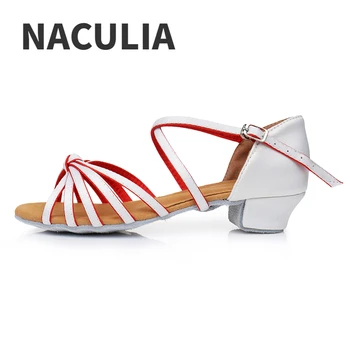 Детская обувь для бальных латиноамериканских танцев, женская обувь с регулируемой мягкой подошвой для занятий танцами для женщин И девочек, Ча-Ча-Самба