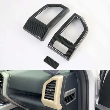 Приборная панель автомобиля боковая вентиляционная рамка для выхода воздуха отделка ABS наклейки для Ford F150 2019 2020 Интерьерный автоаксессуар