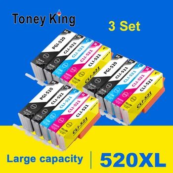 Чернильный картридж Toney King PGI-520 CLI-521 XL Для Принтера Canon PIXMA iP3600 ip4600 ip4700 MP540 MP550 MP560 MP620 MP630 MP640