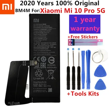100% Оригинальный Новый Сменный Аккумулятор 4500 мАч BM4M Для Xiaomi Mi 10 Pro 5G 10Pro, Оригинальные Аккумуляторы bateria для телефона + Подарочные Инструменты