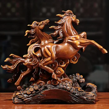 Китайский Винный шкаф Зодиак, украшения для дома, статуя лошади из смолы, украшения для гостиной, подарки на открытие магазина, Офисный декор