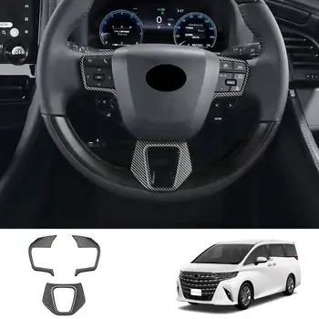 ABS Углепластиковое Рулевое Колесо Внутренняя Кнопка Направления Декоративная Крышка Автомобильные Аксессуары для Toyota Alphard 40 Series 2023 + D2S5