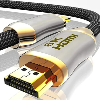 Кабель HDMI 2.1 кабель 2 М UHD 8K 4K/120 Гц от мужчины к мужчине Позолоченные видеокабели HDMI-HDMI