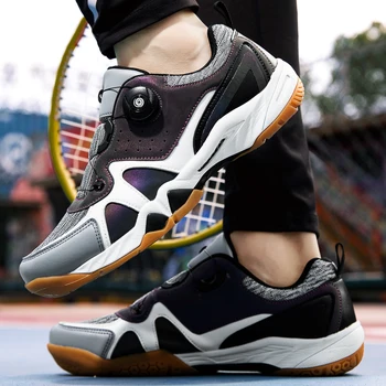Мужская обувь для настольного тенниса, легкая и удобная нескользящая обувь для тренировок по бадминтону, уличная универсальная теннисная обувь, Женский Размер 36-