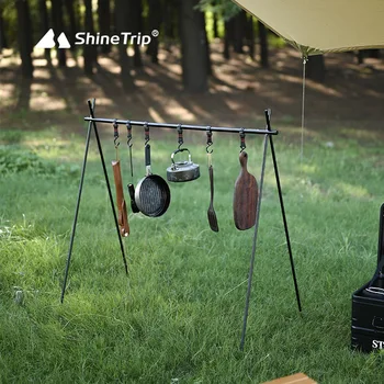 Подвесная стойка для кемпинга ShineTrip Портативный Складной Штатив Многофункциональная Полка для инструментов из алюминиевого сплава для Кемпинга Принадлежности для кемпинга