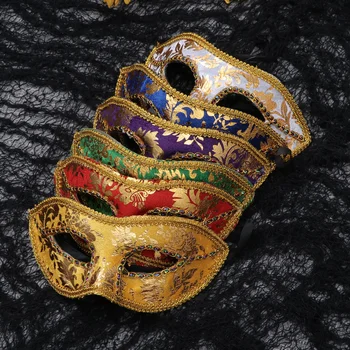 12 Шт. Венецианская маска, Цветочная ткань для Хэллоуина, Боковая подводка для глаз, Маскарадная маска, Женская Мужская маска, Реквизит для Косплея, вечеринка