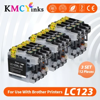 KMCYinks 12 шт. Совместимый Чернильный картридж LC121 LC 123 LC123 Для Струйного принтера Brother DCP-J552DW DCP-J752DW MFC-J470DW MFCJ650DW