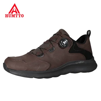 HUMTTO, водонепроницаемые кроссовки, дышащие кроссовки для мужчин, Кожаные Дизайнерские кроссовки для бега, Мужская Роскошная обувь для ходьбы
