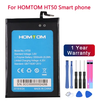 100% Оригинальная Замена батареи HOMTOM HT50, 5,5-дюймовые резервные батареи емкостью 5500 мАч, замена для смартфона HOMTOM HT50