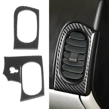 Боковое вентиляционное отверстие Внутренняя наклейка из углеродного волокна для отделки воздуховода Наклейка Замена для Corvette C6 2005-2013