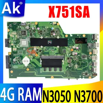 X751SA Материнская плата Для Ноутбука ASUS X751S X751SJ X751SV X751SA Материнская плата для ноутбука N3700 N3710 N3150 N3160 N3050 N3060 4 ГБ оперативной памяти