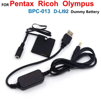 BPC-013 LI-50B D-Li92 Фиктивный Аккумулятор + USB-кабель-адаптер Для Pentax X70 I-10 WG 1 2 3 WG-4 WG-5 WG10 Olympus SZ-30MR TG-610 TG-630