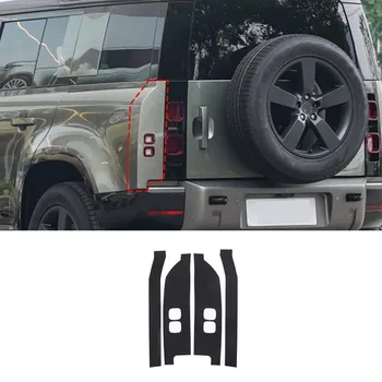 Для Land Rover Defender 90 110 130 2020-2023 ПВХ черные автомобильные наклейки для отделки задних противотуманных фар Автомобильные Аксессуары